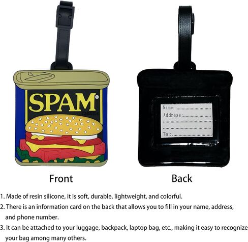 Luggage Tags Cute Anime Cartoon Animal Food Colorful Silicone ID Tags for Suitcases Bags Travel Perfect for Teens Adults (Doughnut) in Saudi Arabia