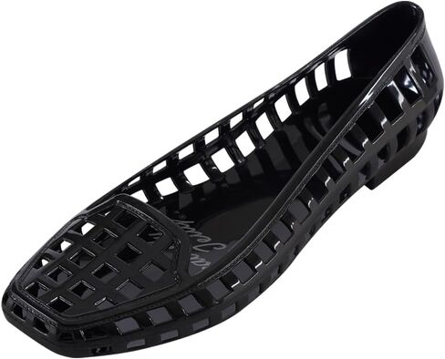Women Stylish Jelly Flats Shoes/Flat Heel/Dress Sandals/Square Toe Slip On in Kuwait