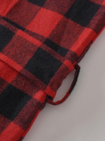 Latuza Women's Plaid Flannel Robe Long Cotton Bathrobe with Pockets in Saudi Arabia