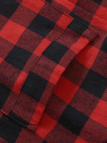 Latuza Women's Plaid Flannel Robe Long Cotton Bathrobe with Pockets in Saudi Arabia