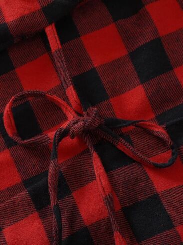 Latuza Women's Plaid Flannel Robe Long Cotton Bathrobe with Pockets in Saudi Arabia