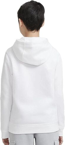 Nike Boys Sportswear Club+ Hbr Pullover Hoodie (White/Green/Green, Small) in Saudi Arabia