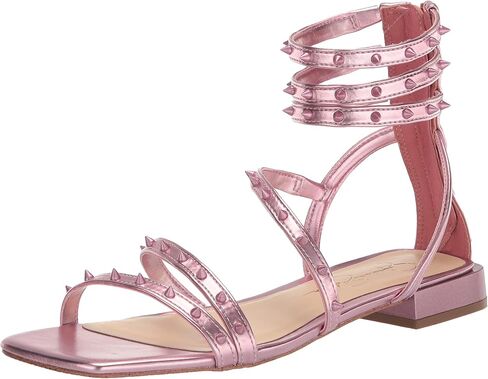 Jessica Simpson Womens Cenedra Faux Leather Studded Ankle Strap in Saudi Arabia
