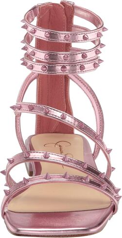 Jessica Simpson Womens Cenedra Faux Leather Studded Ankle Strap in Saudi Arabia