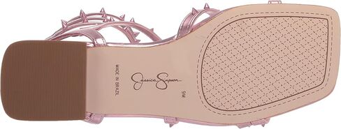 Jessica Simpson Womens Cenedra Faux Leather Studded Ankle Strap in Saudi Arabia