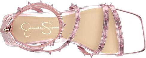 Jessica Simpson Womens Cenedra Faux Leather Studded Ankle Strap in Saudi Arabia