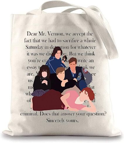 LEVLO Breakfast Movie Tote Bag Molly & Ringwald Fans Gift John & Hughes Shoulder Bag in Saudi Arabia
