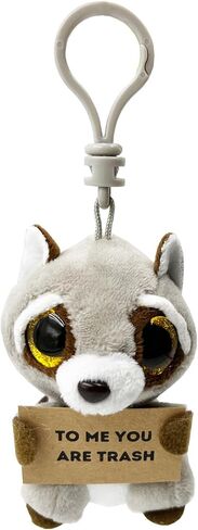 Valentines Day Funny Gifts, Raccoon Doll To Me You Are Trash Key Chain in Saudi Arabia