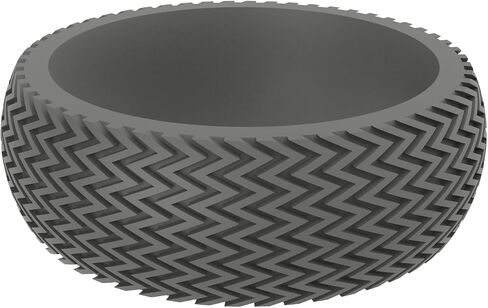 ROQ Silicone Rubber Wedding Ring for Men, Comfort Fit, Men's Wedding Band, Breathable Rubber Engagement Band, 8mm Wide 3mm Thick, Chevron, Single, Multi Colors and Sizes in Saudi Arabia