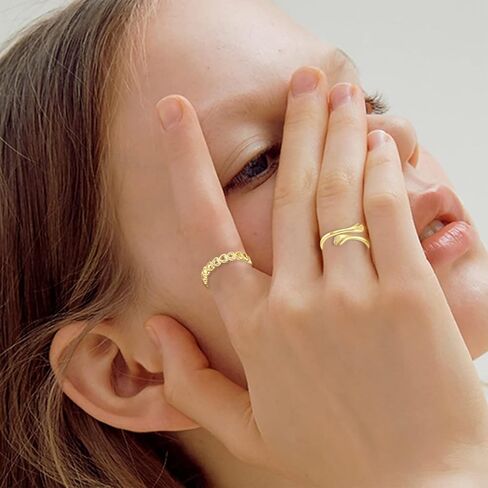 ZOERAY 16 قطعة خواتم قابلة للتعديل للنساء خواتم مفتوحة مجموعة سهم عقدة القلب موجة خواتم المفاصل خواتم التراص للفتيات في سن المراهقة in Kuwait