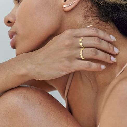 ZOERAY 16 قطعة خواتم قابلة للتعديل للنساء خواتم مفتوحة مجموعة سهم عقدة القلب موجة خواتم المفاصل خواتم التراص للفتيات في سن المراهقة in Kuwait