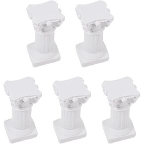 5 قطع بيضاء صغيرة من الراتنج أعمدة رومانية عمود يوناني تمثال قاعدة وصمة العار الديكور الراتنج الفني زخرفة المشهد المشهد الدعائم لحفل زفاف عيد الميلاد المشهد الصغير حوض السمك in Kuwait