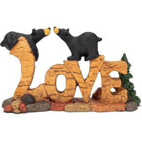 DEMDACO Love Bears Black Bear 3.5 x 6 Hand-cast Resin Figurine Sculpture