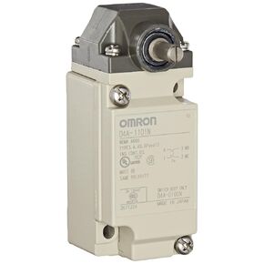 Omron D4A-1101-N General Purpose Limit Switch, Roller Lever, Standard Type, 1/2-14 NPT Conduit Size, Single Pole Double Throw, Double Break