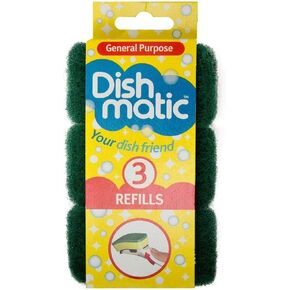 3 x Caraselle Dishmatic Refill Sponges