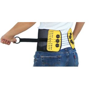 Lumbar Support Belt with Compound Pulley System - Made of Lightweight & Breathable Mesh - Instant Relief for Low Back Pain (Large)