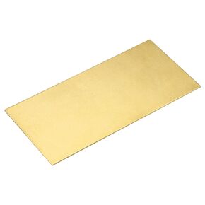 uxcell Brass Sheet, 1Pcs 4" x 2" x 0.06" H62 Metal Sheets Plates for Crafts, Electrical Repairs, Industry