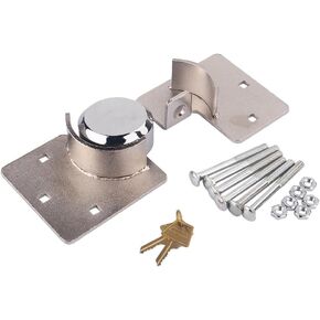 GOTOTOP Security Hasp Shackle Lock,Van Locks Heavy Duty 73mm Steel with Bolt Hasp Padlock,Cargo Lock for Trailer, RV, Van, Vending Machines and Storage Buildings