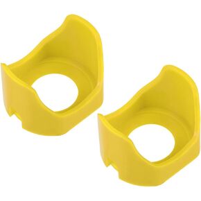 uxcell 30mm Plastic Two Feet Push Switch Button Protective Cover Yellow 2pcs
