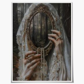 Moody Calming Art gothic Vintage Library Scene Dark Academia Inspired Wall Art Aesthetic Printable Antique Style Home Decor for Book Lovers 8x10inch Unframed