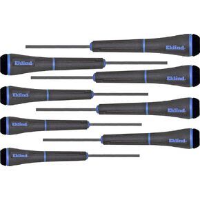 EKLIND 92400 PSD Hex (allen) Precision Screwdriver - 8pc set Metric MM sizes 0.7-4