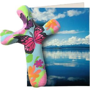 Calypso Studios by First & Main 5.5"" Butterfly Garden Comforting Clay Cross, Multicolor
