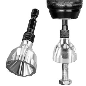 Deburring External Chamfer Tool Deburring Drill Bit with Tungsten Carbide Blade Remove Burr Tools Quick Release Shank Repairing Damaged Bolts Fits for 1/8"-3/4"(3mm-19mm)