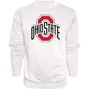 سويت شيرت رجالي من Blue 84 ذو رقبة مستديرة من Ohio State Buckeyes باللون الأبيض، مقاس كبير من Ohio State Buckeyes باللون الأبيض