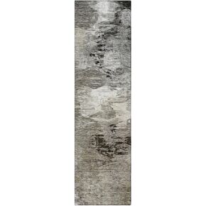 Addison Rugs Chantille ACN597 Taupe 2'3" x 7'6" Indoor Outdoor Hallway Runner Rug, Stain Resistant Washable Kitchen Area Carpet for Bathroom, Laundry and Bedroom Rug