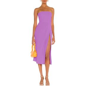 ALENDA DANMOS Womens Sexy Side Slit Drawstring Ruched Bodycon Tank Dress Sleeveless Ribbed Knit Casual Maxi Dress DD087