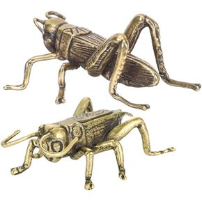 IMIKEYA 2pcs Cricket Ornaments Cricket Statue Decor Craft Statue Exquisite Crickets Decorations Exquisite Cricket Decor Cricket Shaped Figurine Cricket Figurine Childlike Miniature Brass