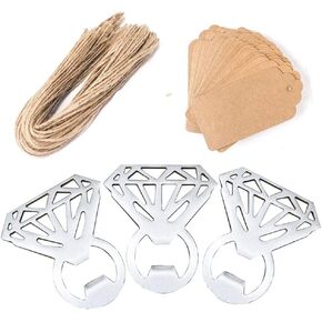 Awtlife 24 Pcs Vintage Diamond Bottle Opener for Wedding Party Favors