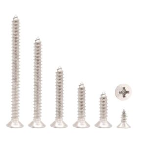 #8 x 2" Stainless Flat Head Phillips Wood Screw, 100 pcs, 18-8 (304) Stainless Steel Screws by NIANXIHAN (M4.2 x 50mm)