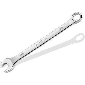 DURATECH 7/16" Combination Wrench, SAE, CR-V Constructed with Mirror Polish, 12-Point, 15-Degree Offset