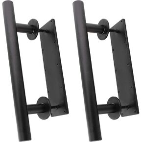 Rural365 Sliding Barn Door Handle Set 2pk 12in - Black Barn Door Pull Handles Flush Door Hardware for Indoor, Outdoor