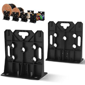 Multi Purpose Wire Dispenser, Cable/Wire Spool Rack, Wire Spool Caddy, Holds Spools Up to 34" In Diameter, Load Capacity 330 LBS, 1 Pair (BLACK)