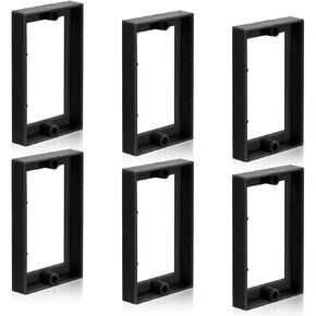 6pcs Electric Box Extender, 1/2" Single Gang Receptacle Outlet Box Extenders Outlet Extension Box for Electric Outlet Switches and Electric Box (Black)