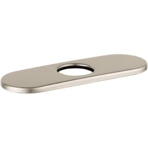 hansgrohe Base Plate for Traditional Single-Hole Faucets, 6" Premium 7-inch Classic Coordinating Base Plate for Bathtub Faucet in Brushed Nickel, 14018821