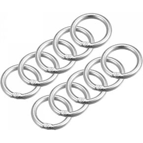 uxcell 316 Stainless Steel Round Ring Welded O-Rings 15mm(0.59") ID 3mm Thick 10pcs