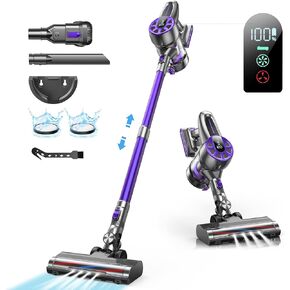Cordless Vacuum Cleaner, 36KPa Powerful Suction Wireless Vacuum Cleaner for Home Up to 45min Runtime with Detachable Battery, 6 in 1 Lightweight Stick Vacuum for Carpet Hardwood Floor Car Pet Hair