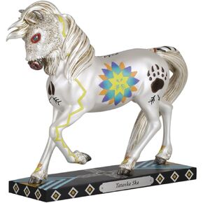 Enesco The Trail of Painted Ponies Tatanka Ska White Buffalo Figurine, 7 Inch, Multicolor