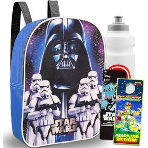 Star Wars Mini Backpack Set for Kids - Bundle with 11" Darth Vader Backpack, Water Bottle, Stickers, More | Darth Vader School Backpack