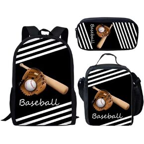 Printpub Basketball Design Backpack 3 Piece Set School Bag Bookbag with Lunch Box and Pencil Case Set for Boys Girls in Saudi Arabia