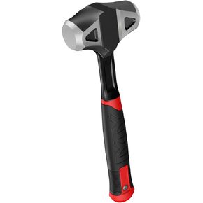3 lb Sledge Hammer, Heavy-Duty Sledgehammer, Forged Steel Head, 9" Shock-Resistant Non-Slip Handle, Corrosion Resistant Black