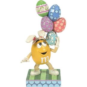Enesco M&M's by Jim Shore Yellow Character Balancing Easter Eggs Figurine, 8.35 Inch, Multicolor