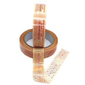 CHTEP TAMPER 54.7Y Tamper Evident Tape Full Transfer Evident Security Warranty Seal,Security Tape(Beige 1 inches Wide)