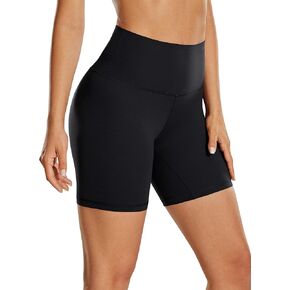 CRZ YOGA Womens ButterLuxe Biker Shorts 6 Inches - High Waisted Workout Running Volleyball Spandex Yoga Shorts