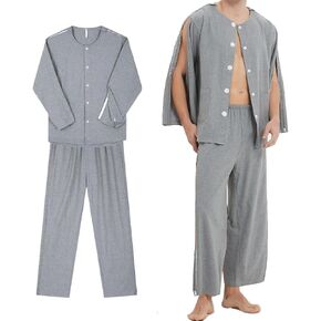 Unisex Side Zipper Bedridden Patient Clothing,Patient Pants,Tear Away Pants,Soft Cotton Material
