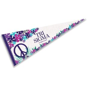 Tri Sigma Greek Pennant Banner Flag