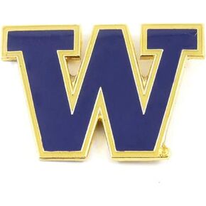 Aminco NCAA Washington Huskies Team Logo Pin, Team Color